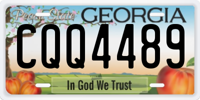 GA license plate CQQ4489
