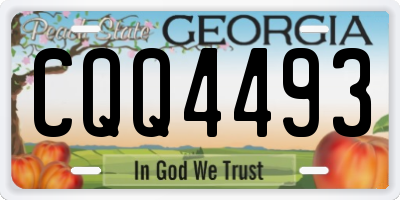 GA license plate CQQ4493