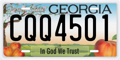 GA license plate CQQ4501