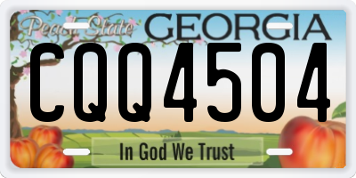 GA license plate CQQ4504