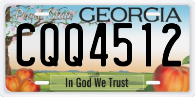 GA license plate CQQ4512