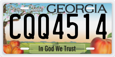 GA license plate CQQ4514