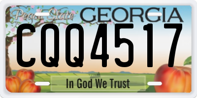 GA license plate CQQ4517
