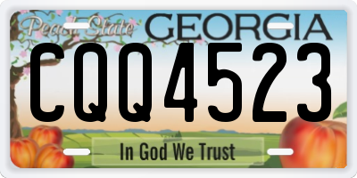 GA license plate CQQ4523