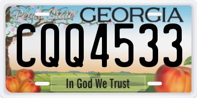 GA license plate CQQ4533