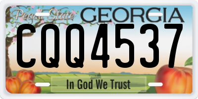 GA license plate CQQ4537