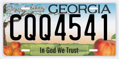 GA license plate CQQ4541