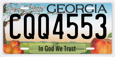 GA license plate CQQ4553