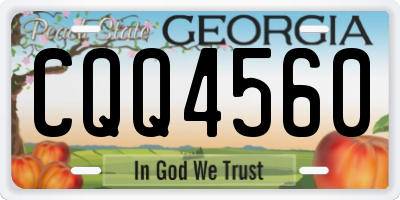 GA license plate CQQ4560