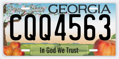 GA license plate CQQ4563