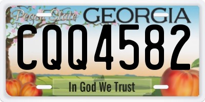 GA license plate CQQ4582
