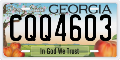 GA license plate CQQ4603