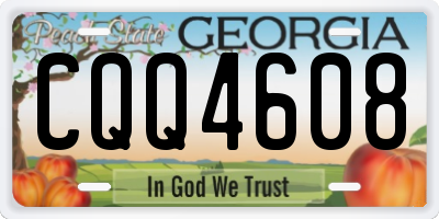 GA license plate CQQ4608