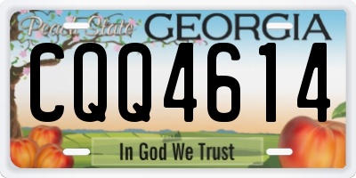 GA license plate CQQ4614