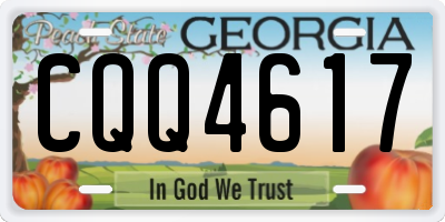 GA license plate CQQ4617