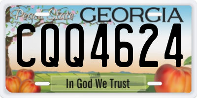 GA license plate CQQ4624