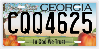 GA license plate CQQ4625