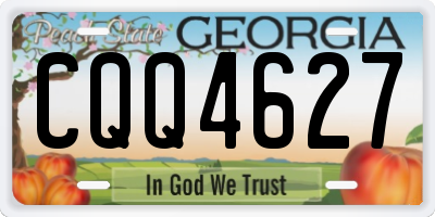 GA license plate CQQ4627