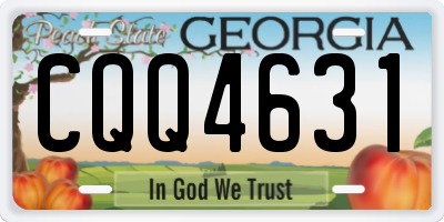 GA license plate CQQ4631