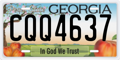 GA license plate CQQ4637