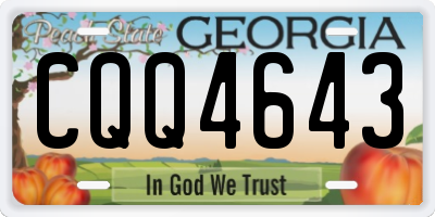 GA license plate CQQ4643