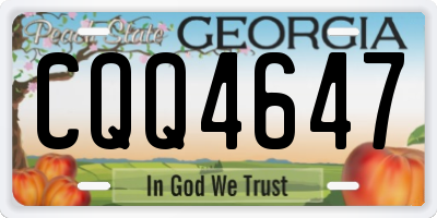 GA license plate CQQ4647