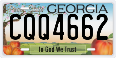 GA license plate CQQ4662