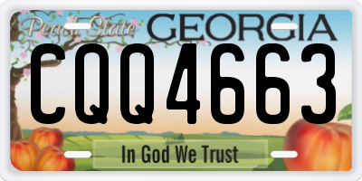 GA license plate CQQ4663