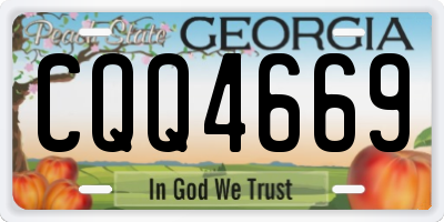 GA license plate CQQ4669