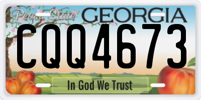 GA license plate CQQ4673