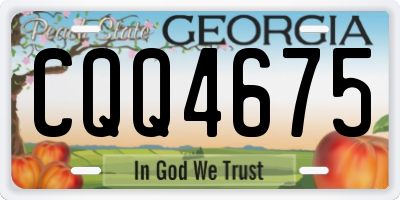 GA license plate CQQ4675