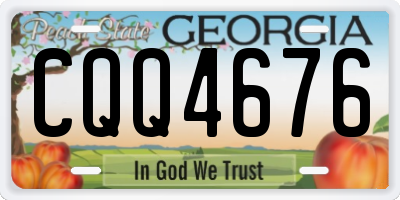 GA license plate CQQ4676