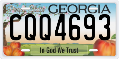 GA license plate CQQ4693