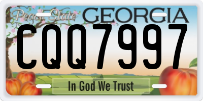 GA license plate CQQ7997