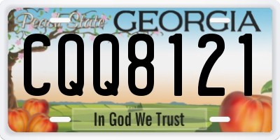 GA license plate CQQ8121