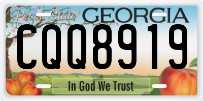 GA license plate CQQ8919