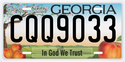 GA license plate CQQ9033