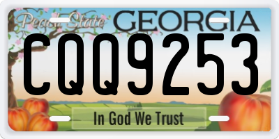 GA license plate CQQ9253