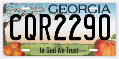 GA license plate CQR2290