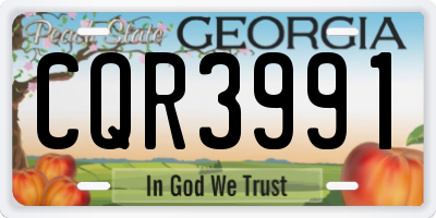 GA license plate CQR3991