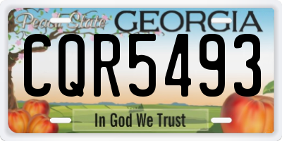 GA license plate CQR5493