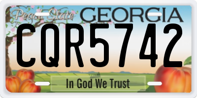 GA license plate CQR5742