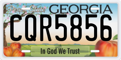 GA license plate CQR5856
