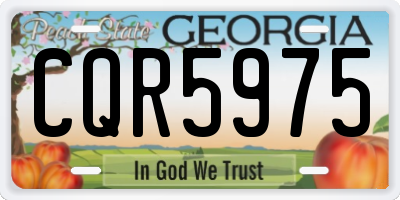 GA license plate CQR5975