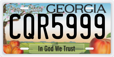 GA license plate CQR5999