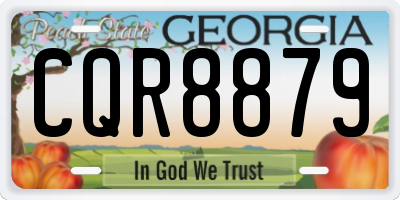 GA license plate CQR8879