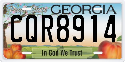 GA license plate CQR8914