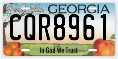 GA license plate CQR8961
