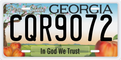 GA license plate CQR9072