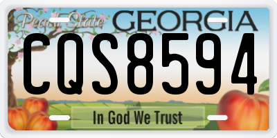 GA license plate CQS8594